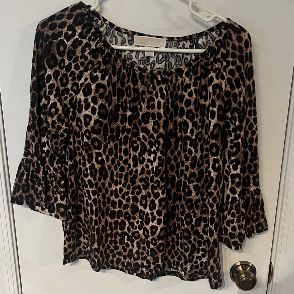 NWOT Michael Kors leopard Print Blouse